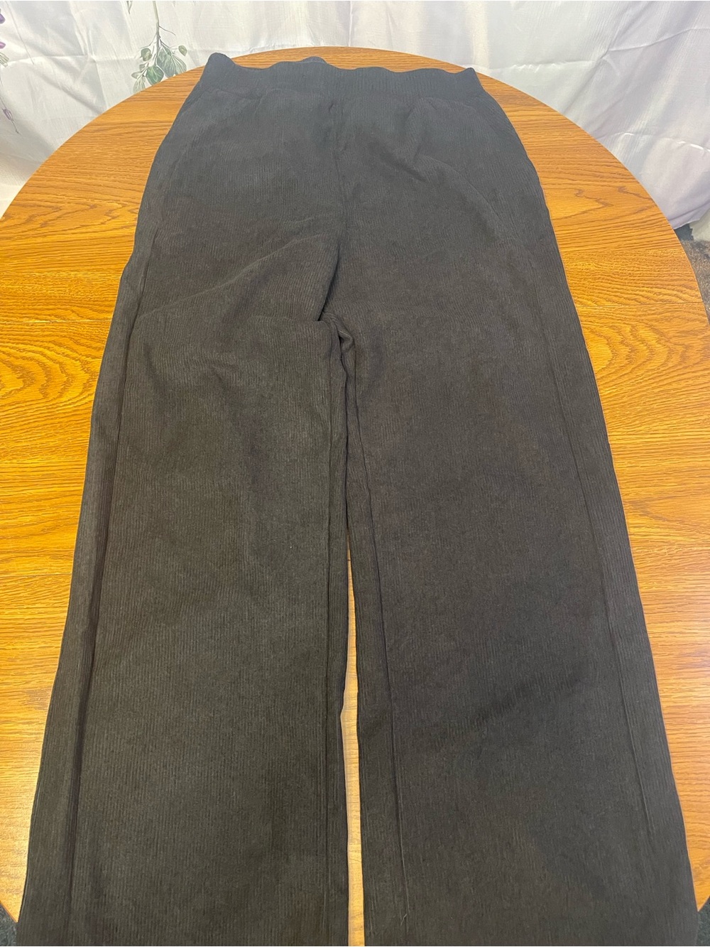 HALARA High Waisted Pocket Straight Leg Mop Corduroy Casual Pants - Picture 7 of 12